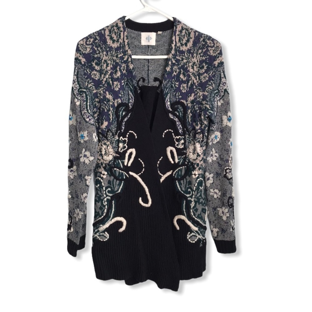 HWR Anthropologie Emmia Open Front Cardigan M